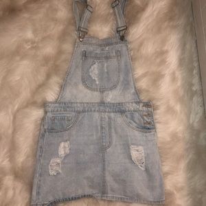 Denim overall dress